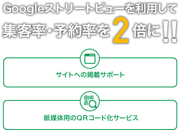 Googleストリートビューを利用して集客率･予約率を2倍に!!